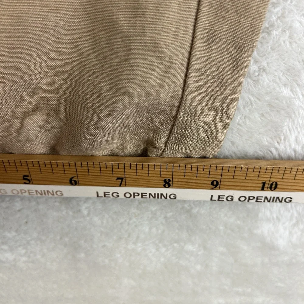 Cubavera Natural Linen Blend Pants Tan Mens Trousers Summer Comfort Lounge Beach